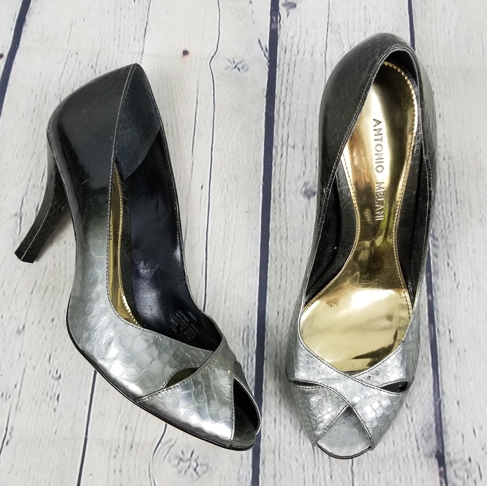 ANTONIO MELANI | Vanish texture ombre leather heel